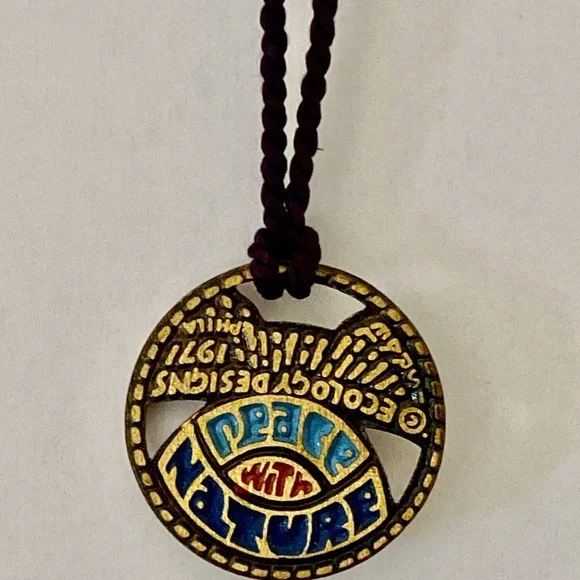Vintage Ecology Designs Peace with Nature Necklace - Picture 8 of 9